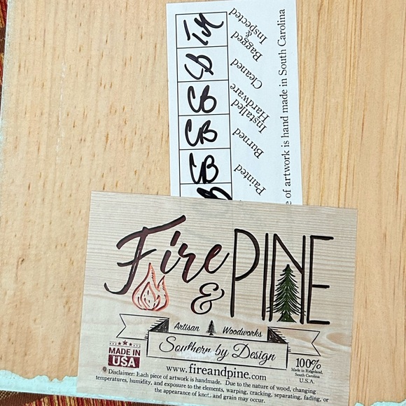 Fire & Pine image of 1953 guitar Patton on Wood 10”x7” VTG - Picture 3 of 12